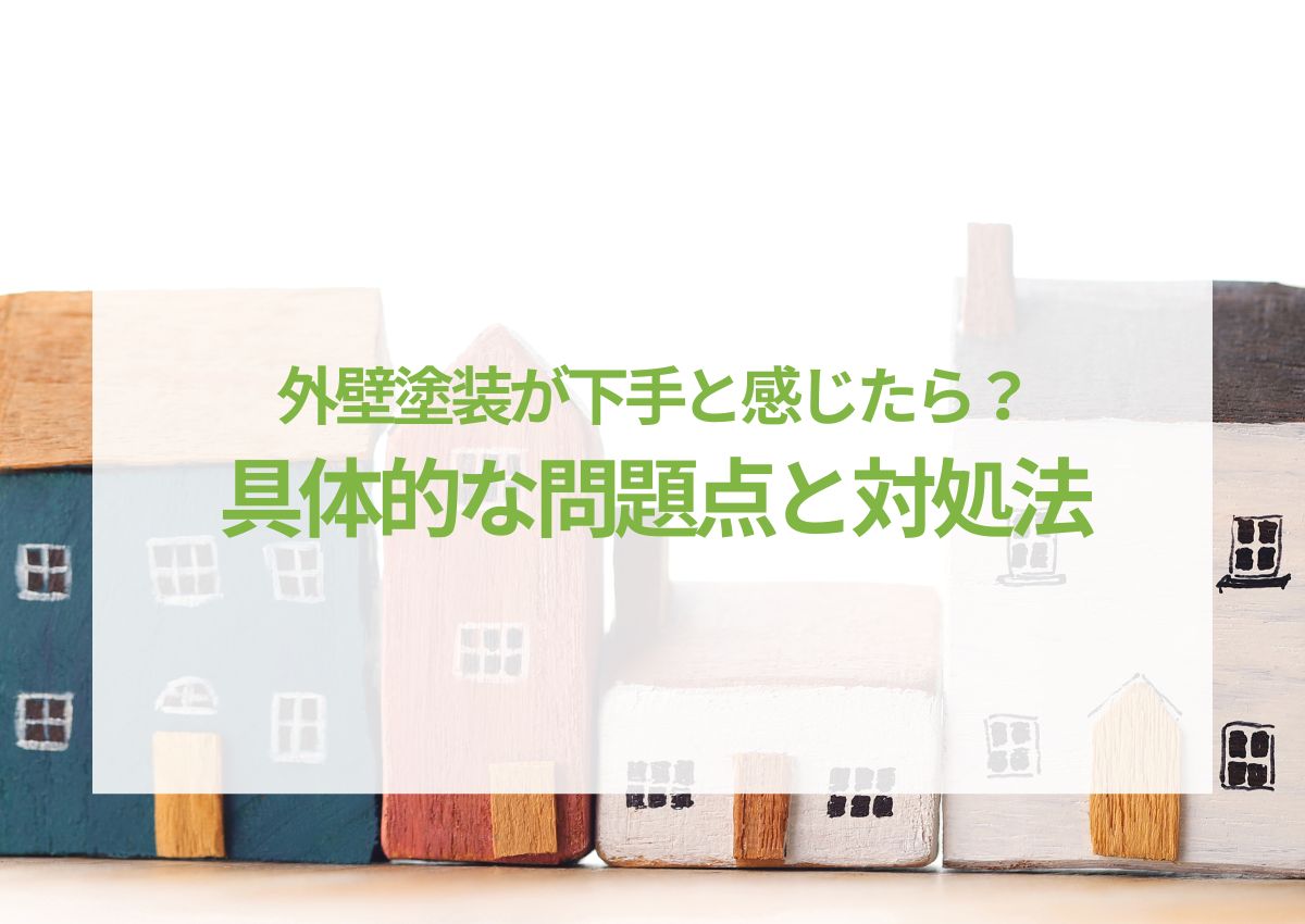 外壁塗装が下手と感じたら？具体的な問題点と対処法