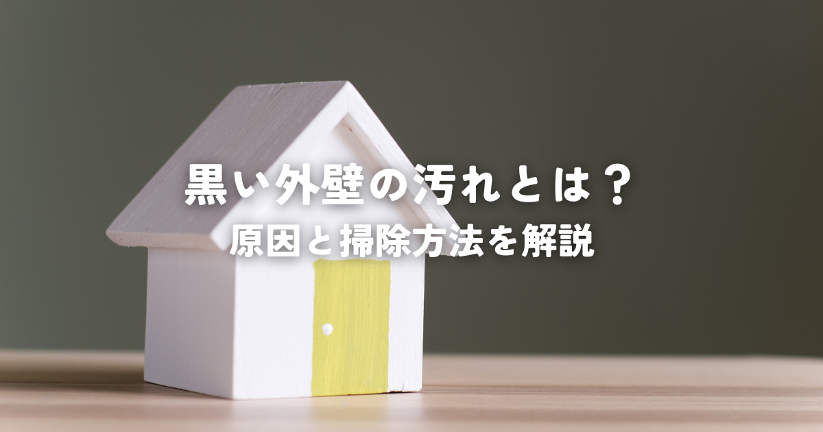 黒い外壁の汚れとは？原因と掃除方法を解説