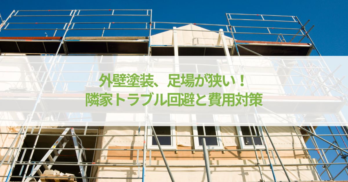 外壁塗装足場が狭い!隣家トラブル回避と費用対策
